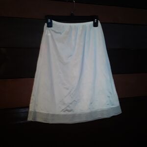Gorgeous White 14/16  24" Long Half Slip With Stunning Bottom Hem